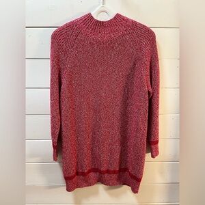 HYBA – Red Knit Tunic Sweater (Size L)